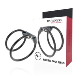 DARKNESS - DOUBLE FLEXIBLE PENIS RING 2